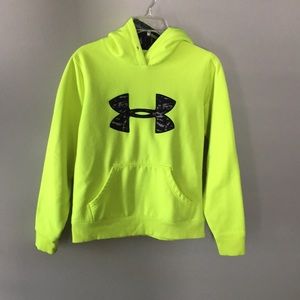 Men’s Under Armour lime color hoodie Sz S